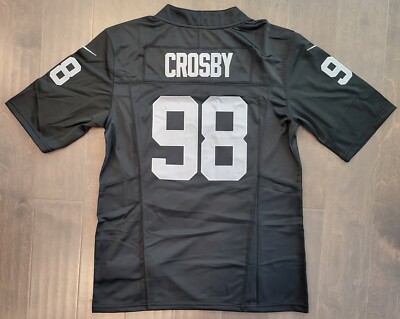 Maxx Crosby #98 Raiders Stitched Home Black F.U.S.E Jersey w/C
