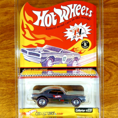 Hot Wheels RLC Club Exclusive '67 Camaro 1 of 10000 Chrome Black