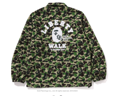 abc camo coach jacket Bape Liberty walk Japan bathing ape Large | eBay