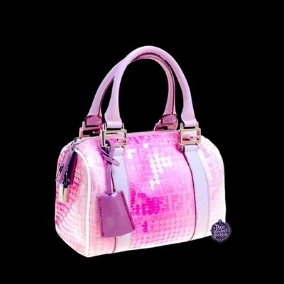 Fendi 2000s Limited Edition Pink Lavender Monogram Logo Sequins