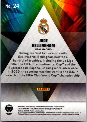 2025 Panini Prizm FIFA Club World Cup #24 Jude Bellingham