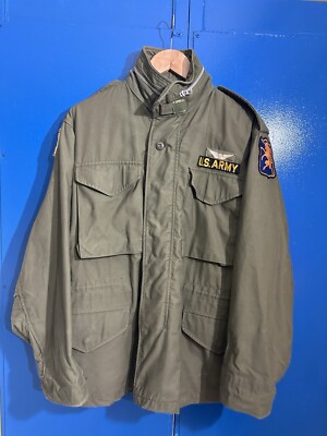 Vintage 60s Vietnam War Era US Army M65 Military Field Jacket