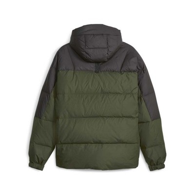PUMA Down Full Zip Jacket Mens Green Casual Athletic Outerwear
