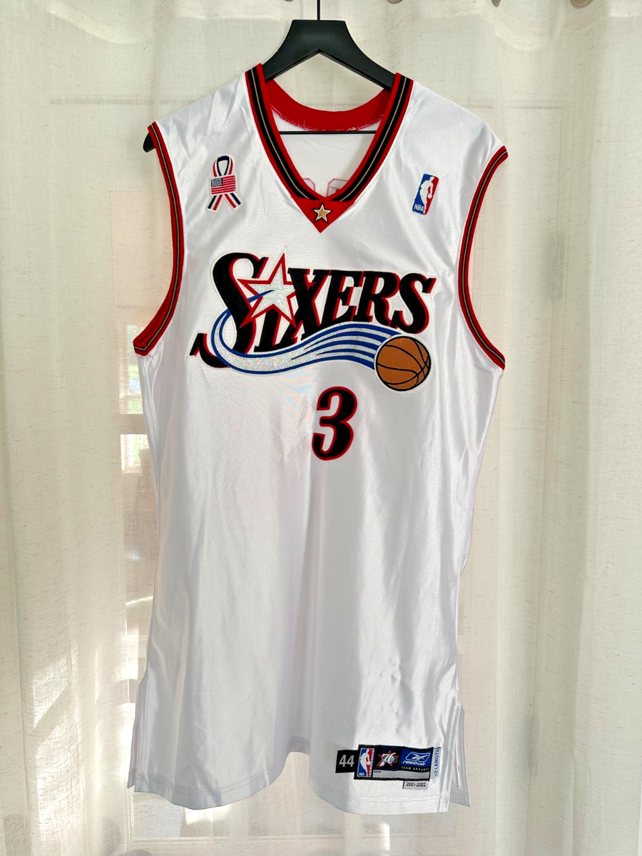 Allen Iverson 76ers Jersey Authentic 9/11 Ribbon 2001-02 Reebok
