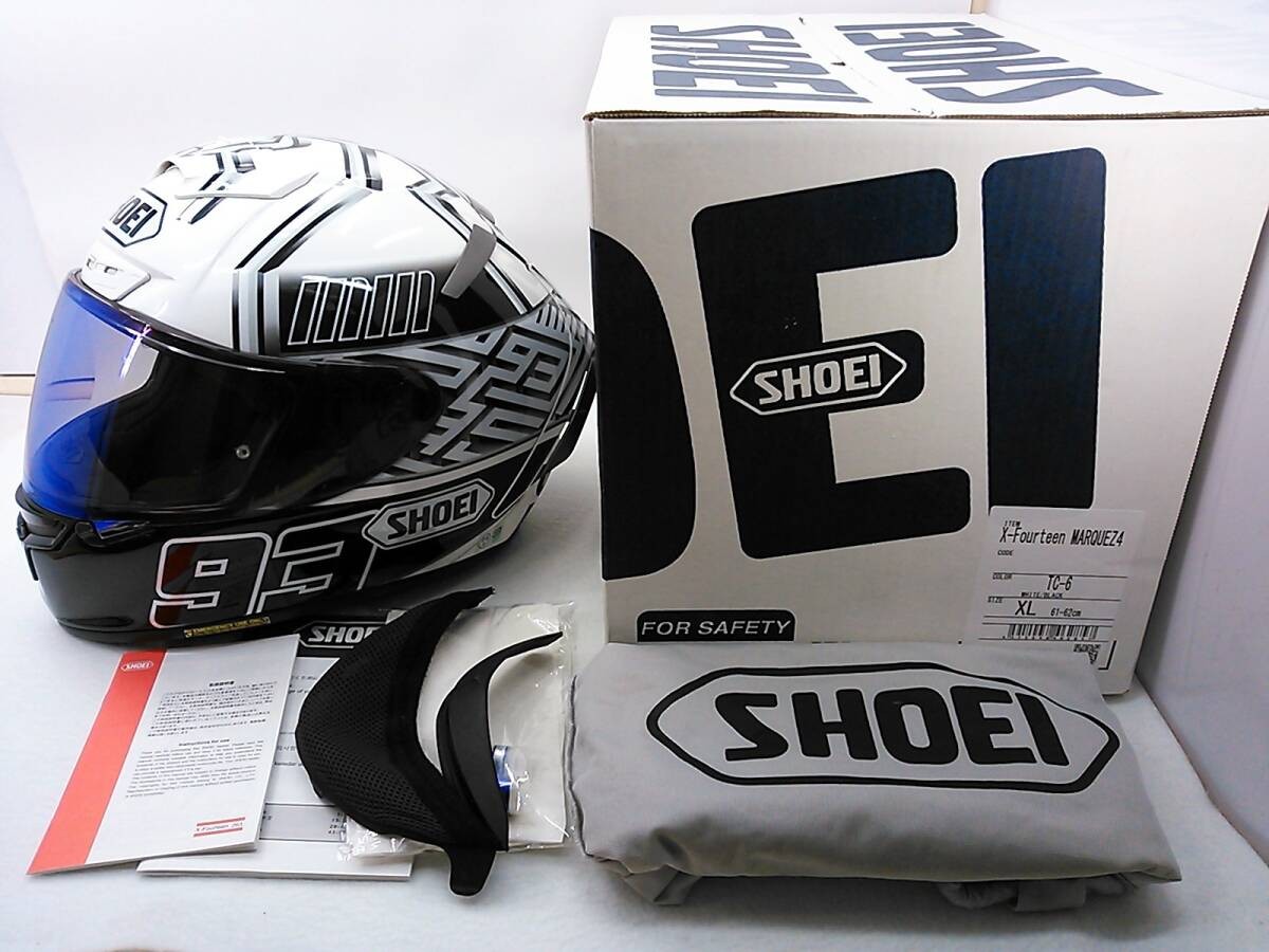 SHOEI Full Face Helmet X-Fourteen X-14 Marquez 4 White XL Size