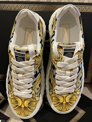 NIB Fendi X Versace Fendace Collaboration Gold Baroque Grecca