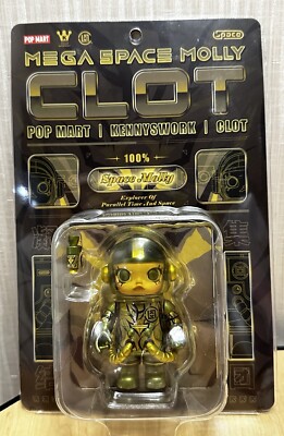 100% Authentic) Pop Mart X Clot 100% Mega Space Molly - Olive