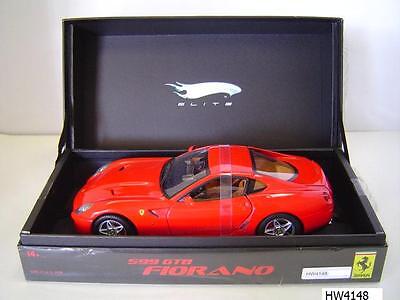 FERRARI 599 GTB FIORANO RED HOT WHEELS SUPER ELITE EDITION 1:18