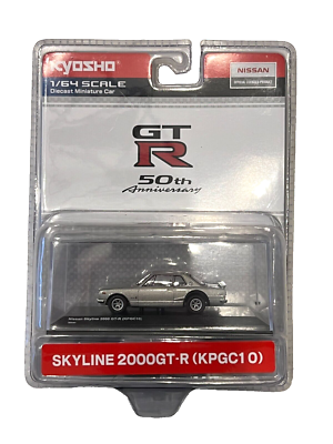 1/64 Nissan Skyline 2000 GT-R (KPGC10) 1969 Silver Diecast Model