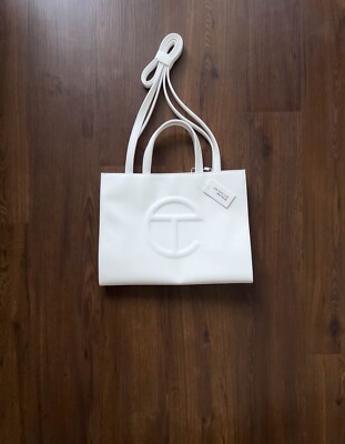 Telfar Medium Shopping Bag Handbag White (Brand New) | eBay