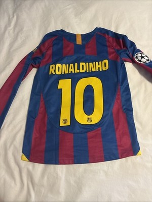 Ronaldinho Barcelona FC 2005/2006 #10 UCL Final Retro Jersey (Size