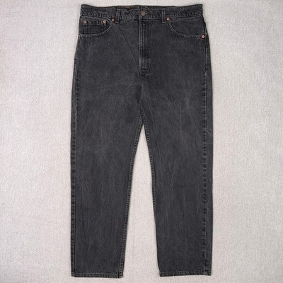 Vintage 90s Levis 505 Black Jeans Mens 38x30 Straight Charcoal