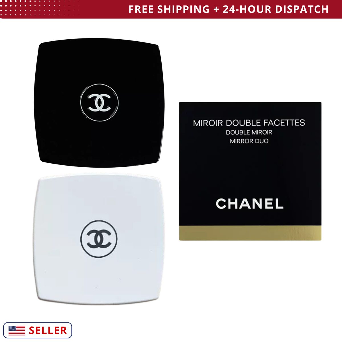 Chanel Double Facette Compact Mirror – New in Box | eBay