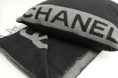 Authentic Chanel Couch Bedding Set Wool Cashmere Soft Throw Pillow