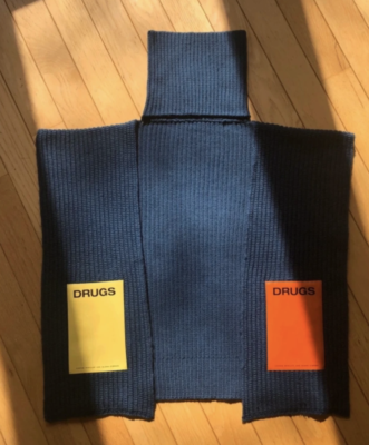 Raf Simons FW18 “Drugs” Wool Oversized Knit Sweater turtleneck