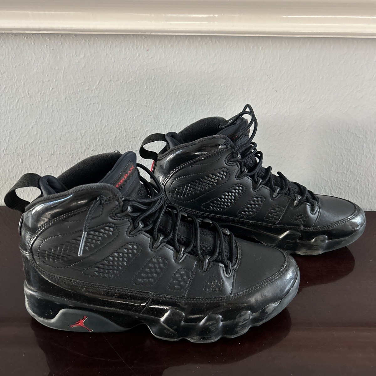 Size 9.5 - Nike Air Jordan 9 Bred Patent 302370-014 OG IX Retro