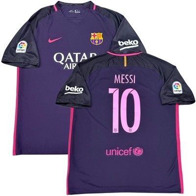 2016/17 Barcelona Away Jersey #10 Messi XL Nike Soccer La Liga Kit