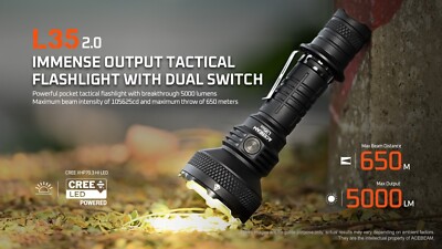 ACEBEAM L35 V2.0 5000 Lumens 650 Meter Beam Distance Tactical