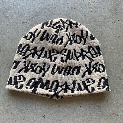 Vintage 2000s 2001 Supreme Fat Tip Graffiti Script Beanie Made in