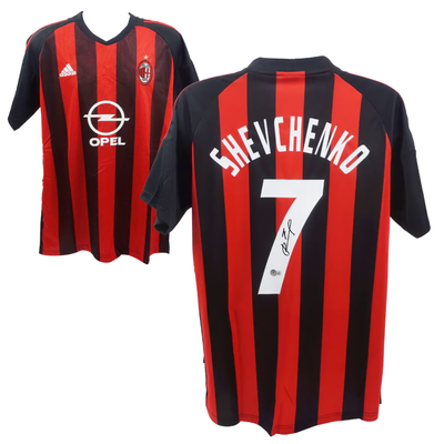 Andriy Shevchenko Signed AC Milan Home Soccer Jersey #7 with