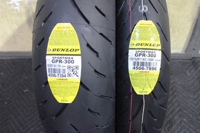 YAMAHA FJR 1300 DUNLOP SPORTMAX GPR-300 TWO TIRE SET 120/70-17 180