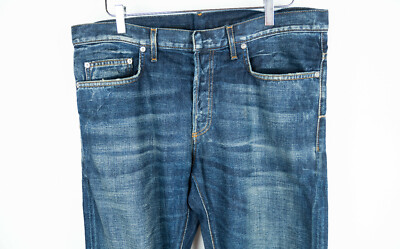 DIOR HOMME Blue Jake Jeans Skinny Slim 33 34 35 Washed Light Faded