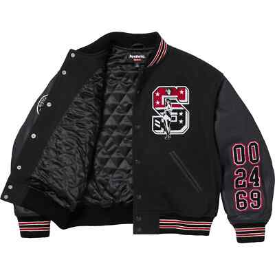 Supreme Hysteric Glamour Varsity Jacket Black Royal FW24 2colors