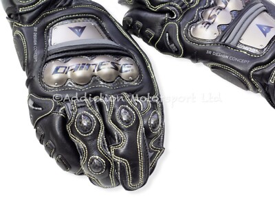 Dainese Full Metal 6 Leather Racing Gloves Black, Size L | eBay