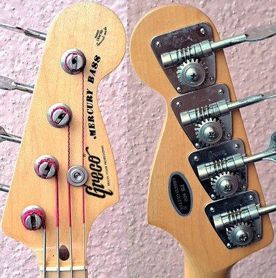 Electric Bass Guitar Greco Mercury PB 600 Precision JV Sunburst