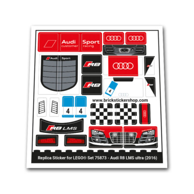 Replacement Sticker for Set 75873 - Audi R8 LMS Ultra | eBay