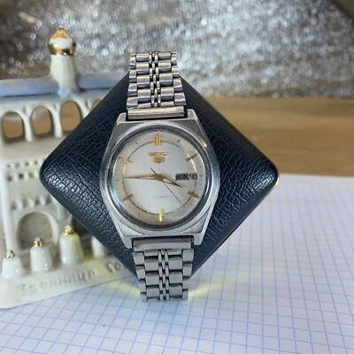 Vintage Seiko 5 Wristwatch Automatic 7009-876A Silver Dial Men | eBay