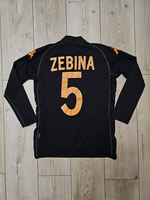 AS ROMA 2002 2003 THIRD VINTAGE LONG ZEBINA FOOTBALL SHIRT SOCCER