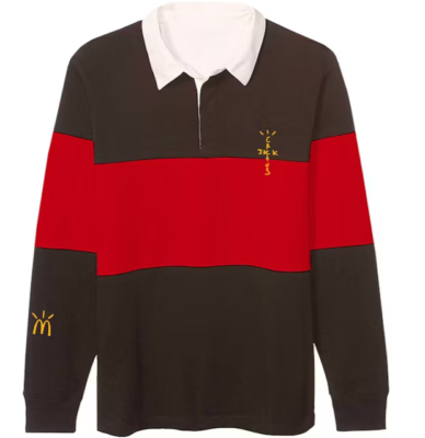 Travis Scott x McDonald's Cactus Jack Rugby Polo Shirt Brown Red