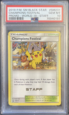 Pokemon Champions Festival Staff Promo SM231 Worlds 2019 PSA 10