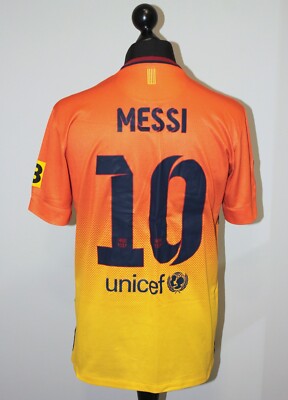 Barcelona Barca away football shirt #10 Messi 12/13 Nike Size M | eBay