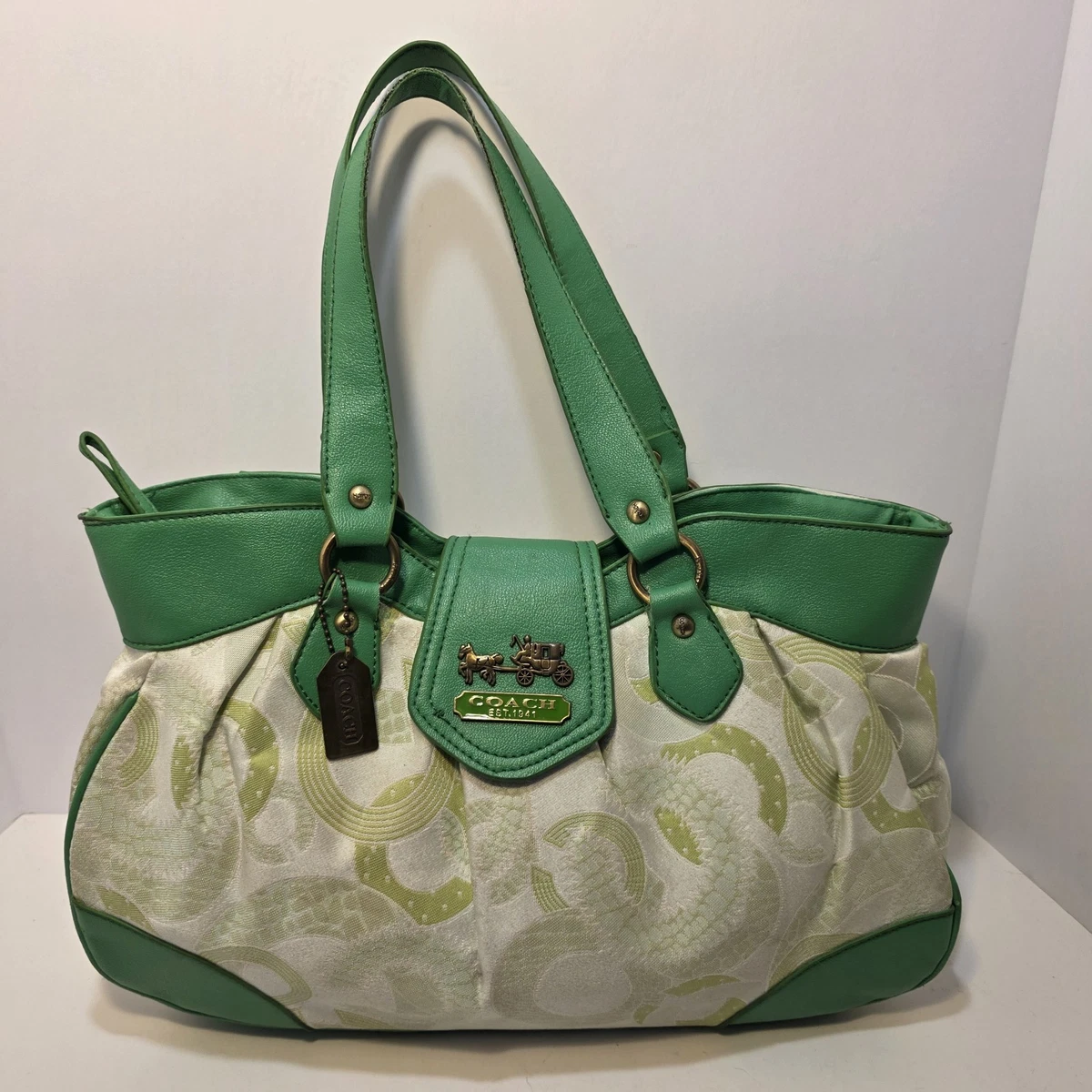 Green Signature Coach Purse for sale | eBay