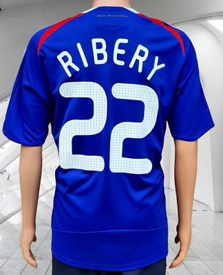 FRANCE 2008 EURO QUALIFICATION RIBERY 22 HOME ADIDAS JERSEY L