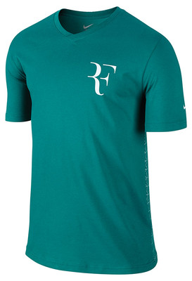 New Nike RF Roger Federer SS V-Neck Tee Shirt 688576 Tennis | eBay