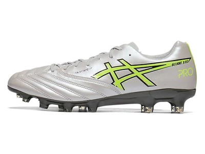 ASICS Soccer Cleats DS LIGHT X-FLY PRO 3 Cloud Grey/Safety Yellow