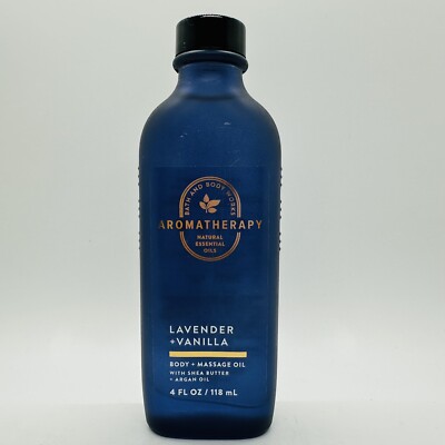 NEW! 1/ BATH & BODY WORKS LAVENDER VANILLA AROMA MASSAGE BODY OIL