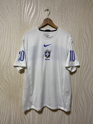 BRAZIL 2008 2009 2010 PRE MATCH TRAINING SHIRT JERSEY NIKE 371850