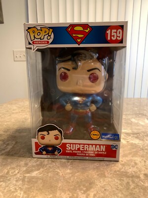 Funko POP Jumbo DC Comics SUPERMAN Chase 10” 159 *Walmart