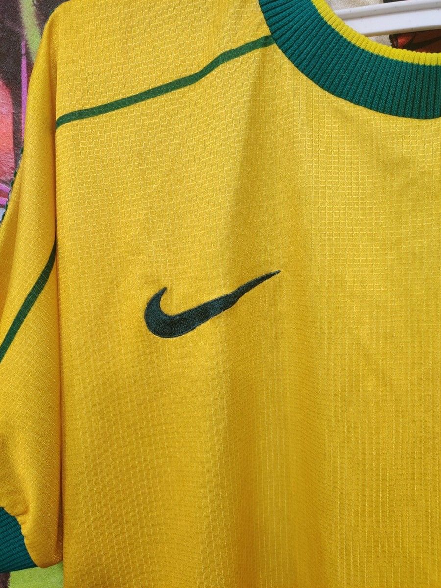 Brazil World Cup 1998 Home Jersey Shirt Brasil Camisa Nike 90s