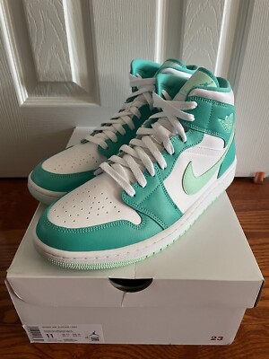 Nike Jordan 1 Mid Teal Men 9.5 / 11 Women DV2229-300 Washed Blue