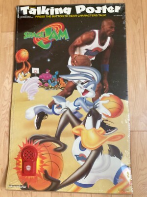 1996 Space Jam Michael Jordan Basketball Talking Posters Bugs