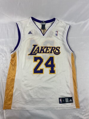 Authentic Kobe Bryant 24 Adidas Lakers White Jersey Size Large | eBay