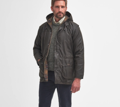 Barbour Classic Durham Wax Jacket MSRP$465 in Olive British Luxury