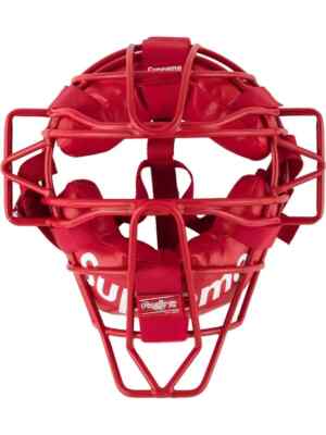 Supreme Rawlings Catcher's Mask Red Baseball SS18 Box Logo | eBay