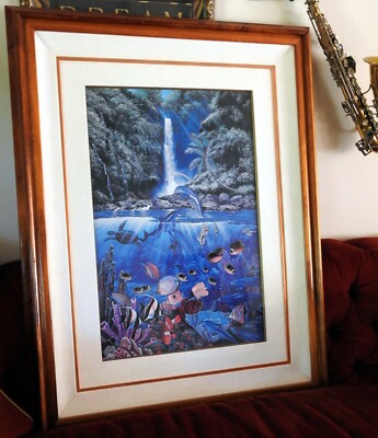 Christian Riese Lassen Eternal Rainbow Sea Framed Koa wood SIGNED