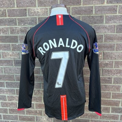 Manchester United Ronaldo #7 Black Nike Long Sleeve Soccer Jersey